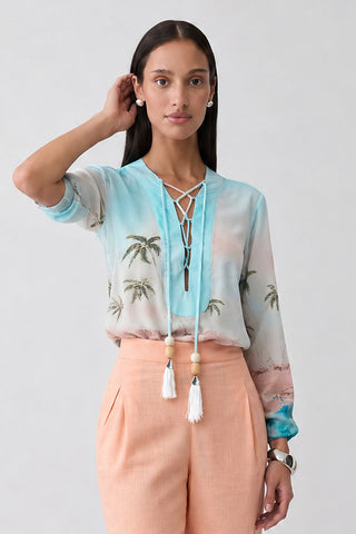 Blusa Print Coqueiros - Estampa Coqueiros