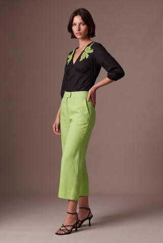 Calça Pantacourt Helena - Verde Claro