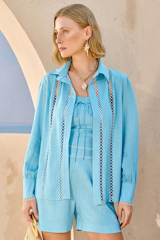 Conjunto Short Top E Camisa - Azul 251406AZ01.