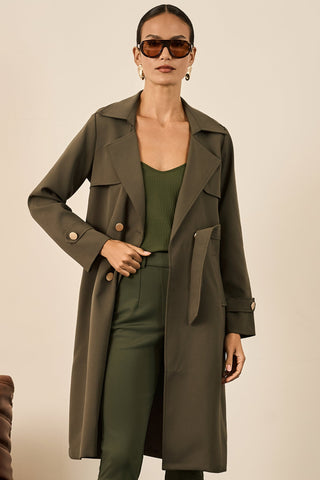 Trend Coat Longo - Oliva