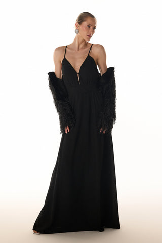 Vestido Longo Costas Cruzadas - Preto