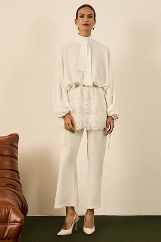 Blusa Cropped Moderna - Off White