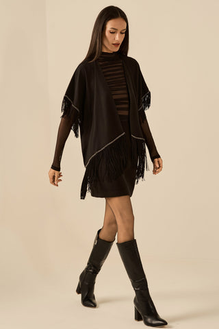 Kimono C/ Franjas - Preto