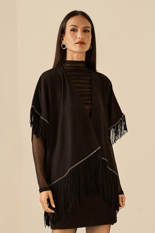 Kimono C/ Franjas - Preto