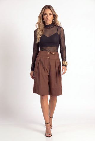 Blusa Em Tule - Preto - pose
