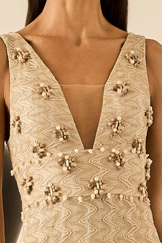 Vestido Midi Trico Gold - Gold