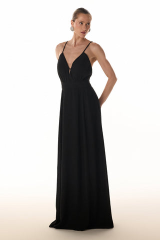 Vestido Longo Costas Cruzadas - Preto