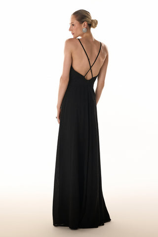 Vestido Longo Costas Cruzadas - Preto