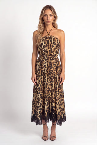 Vestido Print Onca C/ Renda - Onca - frente