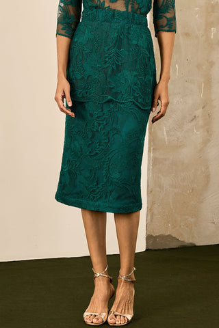 Conjunto Elegante De Renda - Floresta