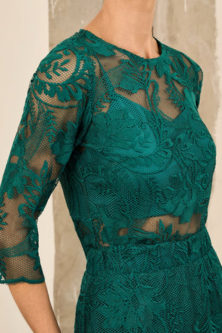 Conjunto Elegante De Renda - Floresta