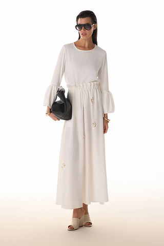 Blusa Mangas Recorte Balone - Off White