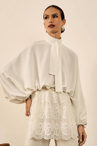 Blusa Cropped Moderna - Off White