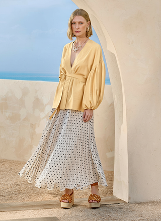 Kimono Mangas Bufantes - Manteiga