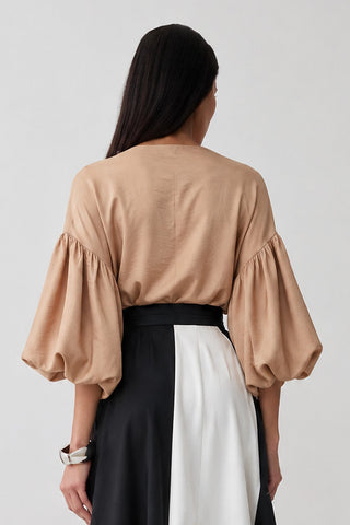 Kimono Mangas Bufantes - Areia