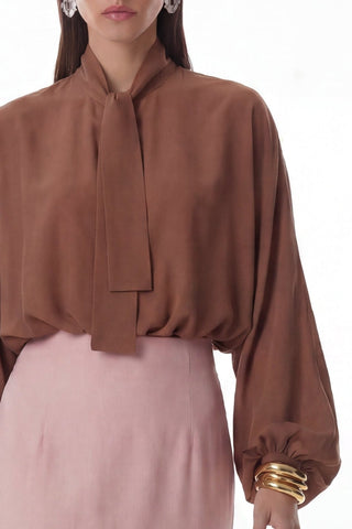 Blusa Cropped Moderna - Caramelo